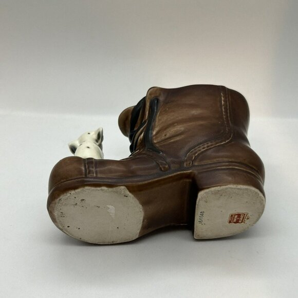 Vtg Lipper and Mann Porcelian Playful Dalmatian‎ Puppy/Dog  in Boot Firehouse - Picture 9 of 13